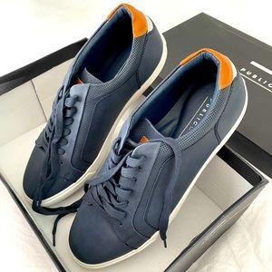 Public Opinion - Leather Navy & Brown - Size: 10.5